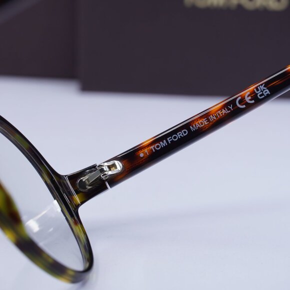 Tom Ford FT5012-B 052 Aviator Eyeglasses - Dark Havana 53mm - Picture 6 of 10